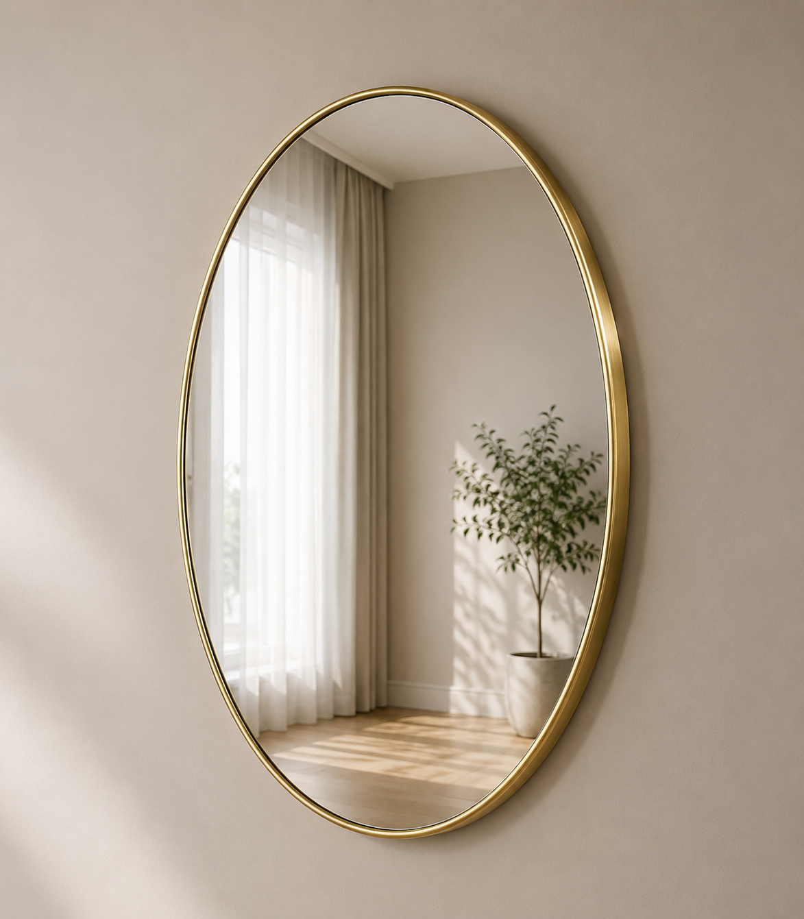 Fluid Mirror 15.6″ Crystal Round Bathroom Mirror