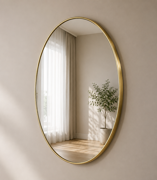 Fluid Mirror 15.6″ Crystal Round Bathroom Mirror