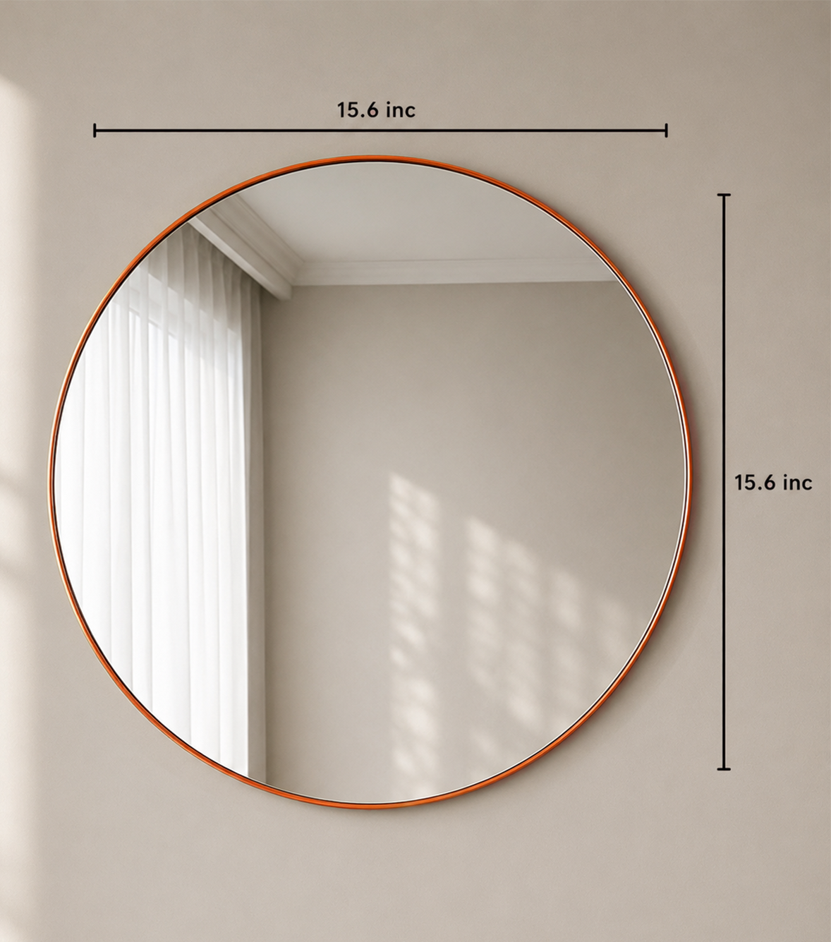 Fluid Mirror 15.6″ Crystal Round Bathroom Mirror