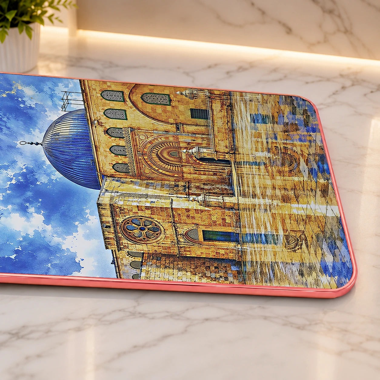 Al Aqsa Masjid Islamic Wall Art - 12 | Rose Gold